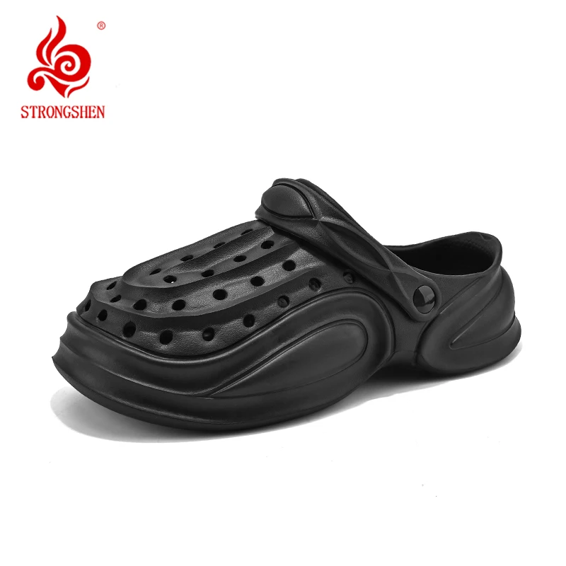 

Мужские сандалии STRONGSHEN, летняя повседневная обувь для сада, модная дышащая пляжная обувь, уличные крутые сандалии, сандалии для мужчин