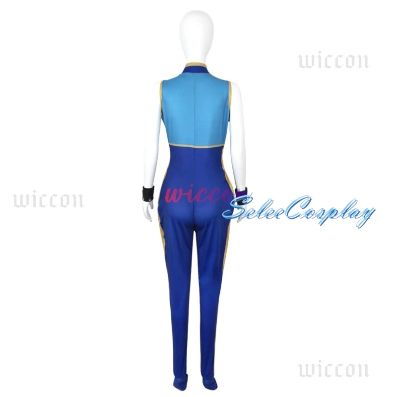 Аниме Чун Ли Косплей Костюм Игра SF Ролевая Чунли Синий Комбинезон Экипировка