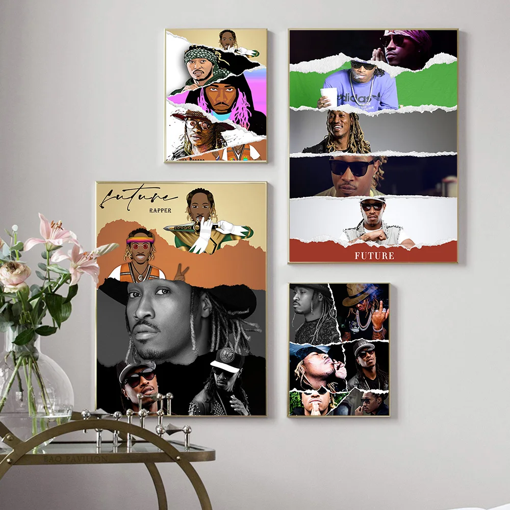 

Future Rapper Wall Art Print Picture Star Photo Poster Singer Rap Music Modern Canvas Painting Bar Pub Club Home Decor Fans Gift