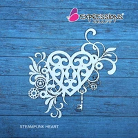 steampunk heart metal cutting dies and clear stamps scrapbook diary secoration embossing template diy greeting card blade punch
