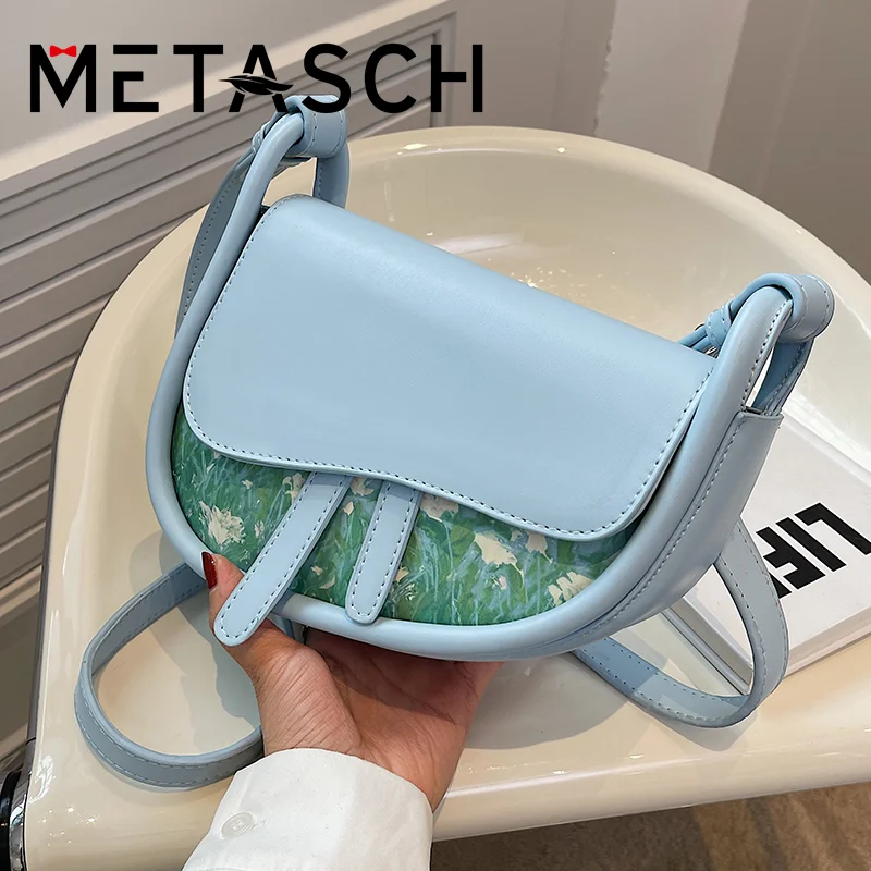 

METASCH Printing Summer Crossbody Bag Saddle Bag 2022 New Fashion Women's Bag Shoulder Bag High Quality Versatile Messenger Bag