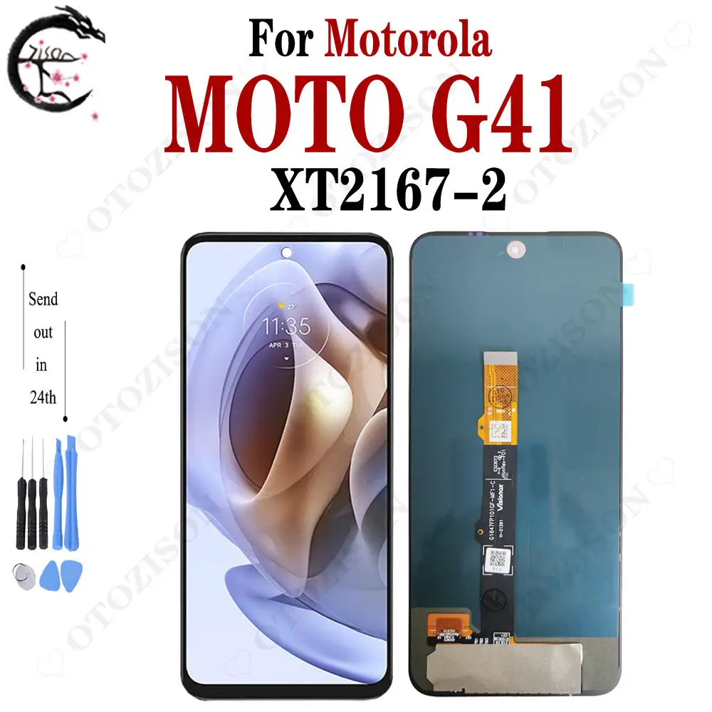 ЖК-дисплей для Motorola Moto G41 диагональю 6 4 дюйма ЖК-экран сенсорный датчик дигитайзер