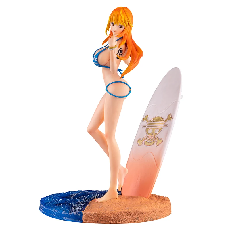 33 см аниме ONE PIECE фигурка Nami пляж серфинг GK девушка купальник ПВХ экшн-фигурка для