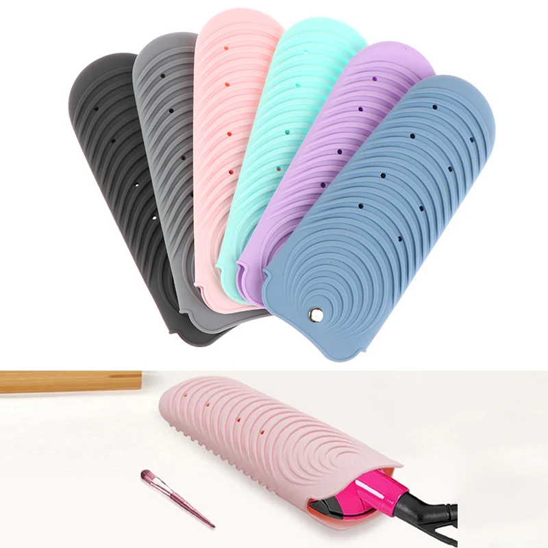 

1PC Hair Styling Tool For Curling Iron Hair Straightener Multi-function Non-slip Flat Iron Silicone Heat Resistant Travel Mat Po