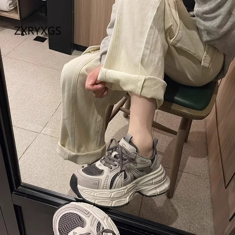 ZXRYXGS премиальные сетчатые дышащие и удобные женские кроссовки из воловьей кожи