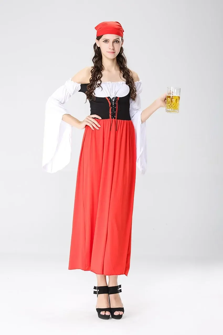 Горячий сексуальный костюм красного пива для девочек девицы косплей немецкого