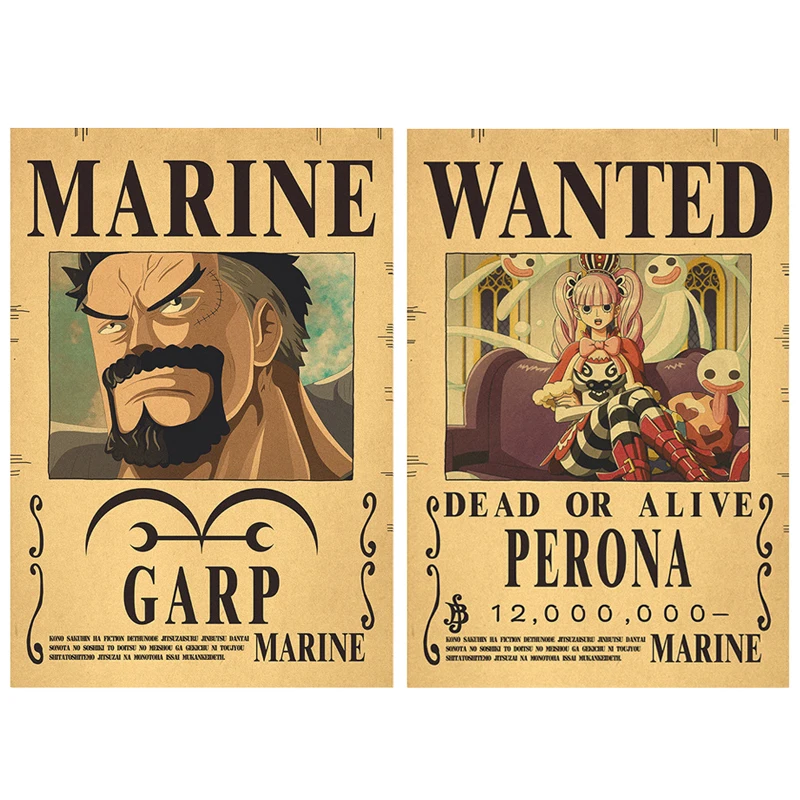 

New Anime One Piece Figure Piratesreward Vintage Posters Living Children Room Wall Decoration Anime Paintings Stickers Toys Gift