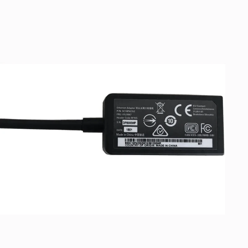 Сменный кабель Dongle RJ45 Ethernet-адаптер для Lenovo Thinkpad X280 X390 Yoga X395 X1 4-го 5-го поколения