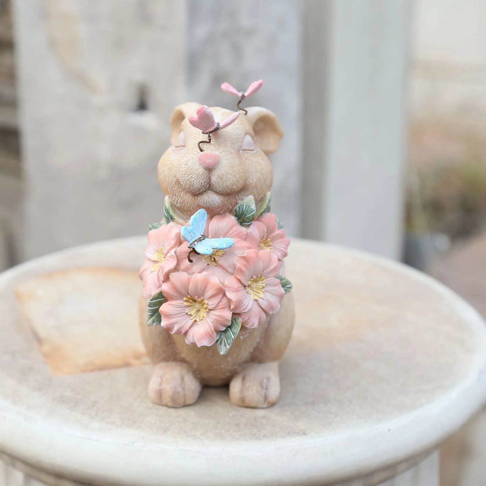 

Easter Bunny Ornaments Cute Resin Rabbit Happy Easter Home Decoration Gift For Children Kids Photography Props Party Decor
