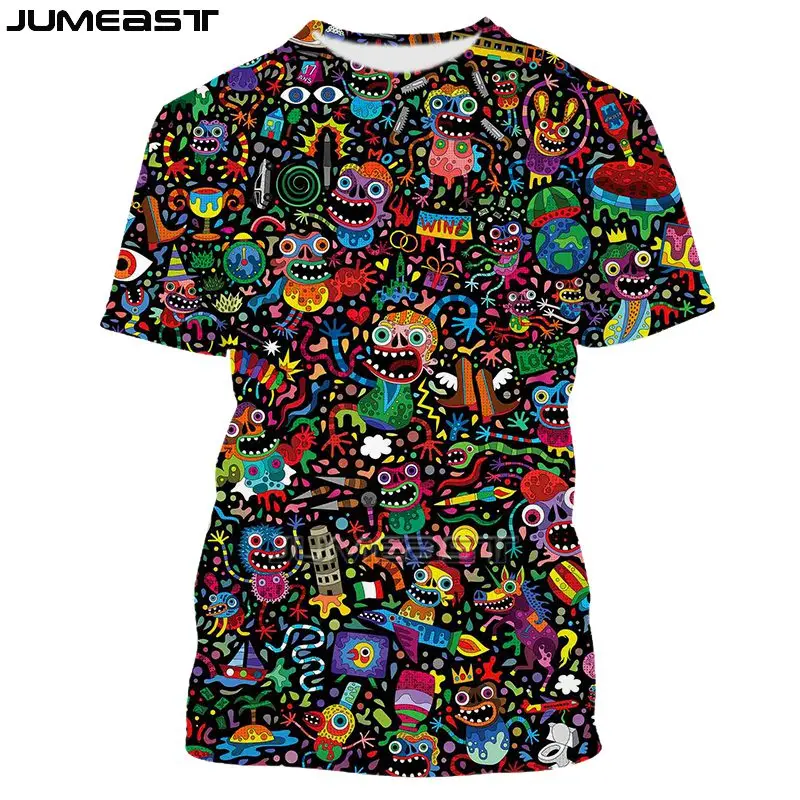 

Jumeast 3D Men's Clothing Cartoon Creative Cute Oversized Harajuku Fashion Short Sleeve Women's T Shirt Sport Pullover Tops Tees