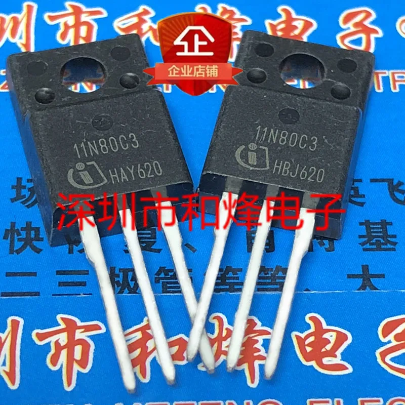 Оригинал 5 шт./11N80C3 SPA11N80C3 TO-220F 800V 11A Оригинал 5 шт./11N80C3 SPA11N80C3 TO-220F 800V 11A