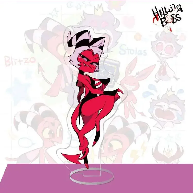 Брелок Helluva Boss в стиле аниме женский брелок для ключей мужчин акриловый