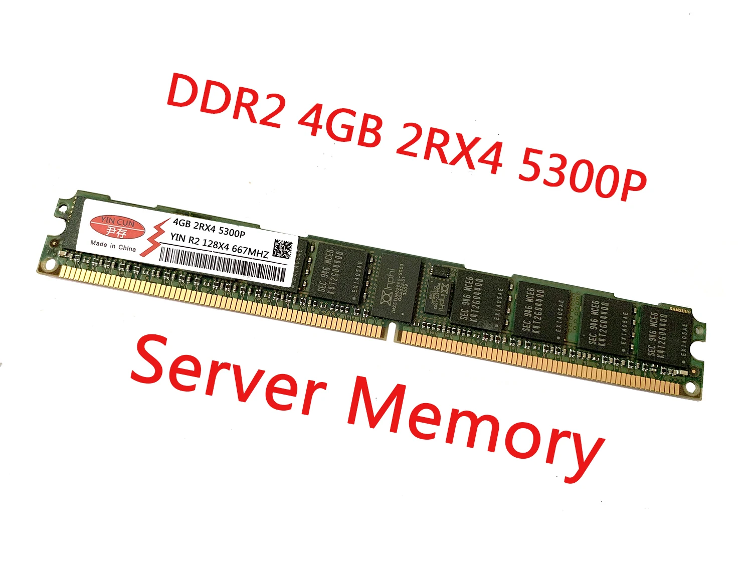 Серверная оперативная память DDR2 REG ECC, 4 Гб, 667 МГц, 2Rx4, PC2-5300P/667