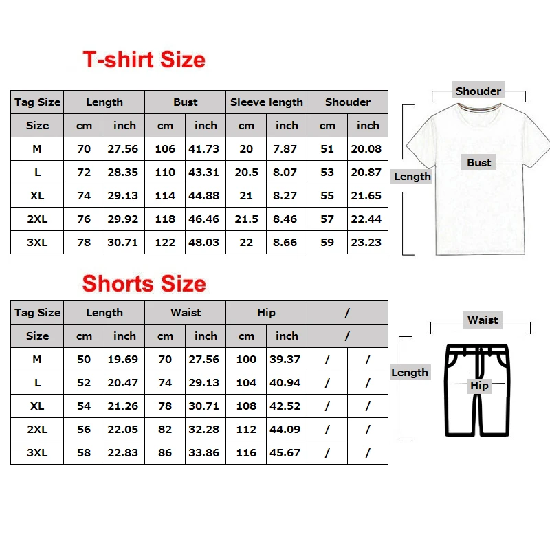 2Pcs Summer Men's Fashion Short Sleeve Shorts Set Matching Color Sports Casual Loose Round Neck T-shirt Short Pants Men Clothes