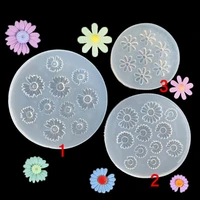 daisy sunflower silicone molds handmade polymer clay mould epoxy resin casting tool plaster fondant mold cake decoration tool