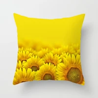 luxury nordic yellow sunflowers throw pillow cover garden flowerm mandala pillow case sofa living room 45x45 50x50 pillow case