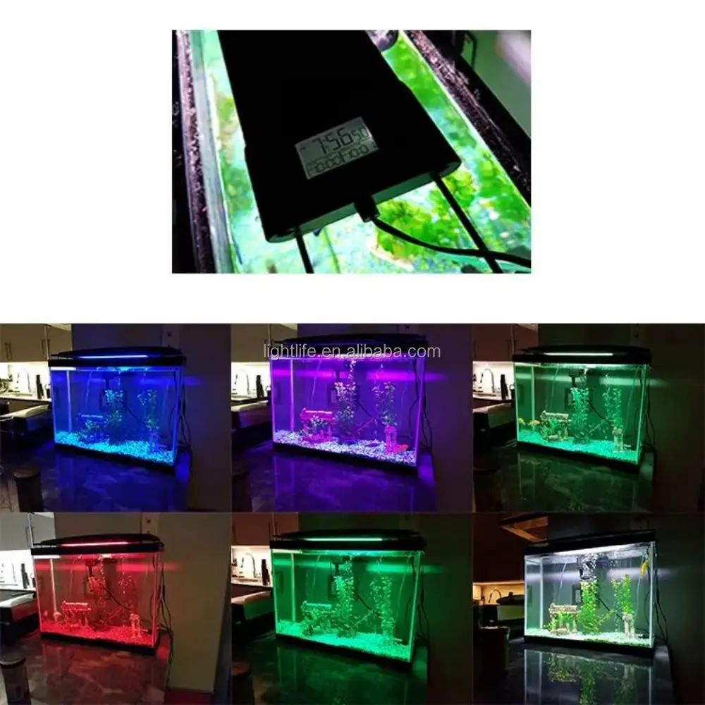 Алюминиевый полноспектральный LCD светильник для аквариума 12-55 дюймов