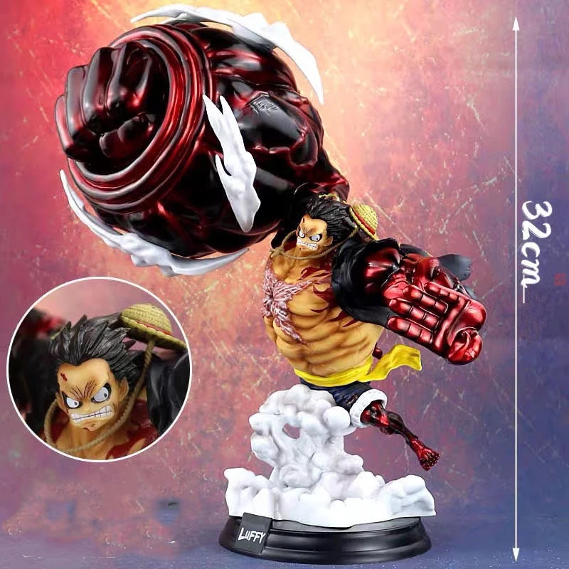 

Фигурки героев Аниме One Piece GK Monkey D Luffy, боевые фигурки, четвертая битва, статуэтка манга, кукла, подарки