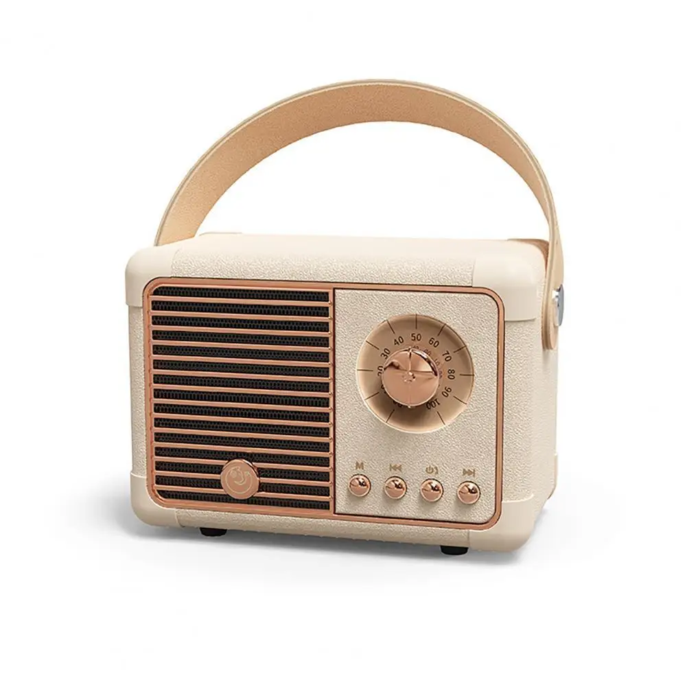 

HM11Plus Bluetooth-compatible Speaker Retro Hands-free Call Gift Mini Portable Wireless Subwoofer FM Radio for Outdoor