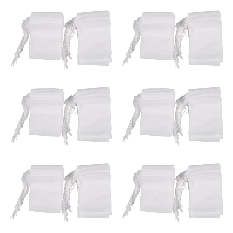 

600 Pcs Disposable Empty Tea Bag String Heat Seal Filter Paper