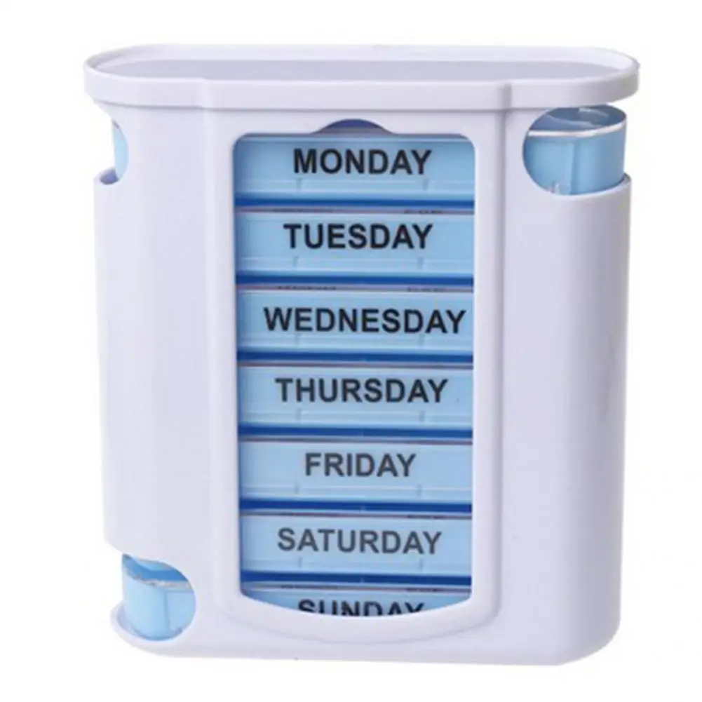 

Plastic Useful Tightly Closed Tablet Vitamin Holder Lightweight Pill Box Classified for Daily Life