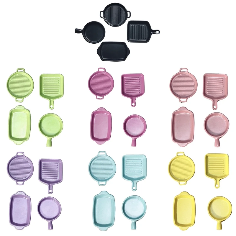 

Realistic Cookware Scaled Model Pan Figure Kitchen for PLAY Toy Kids Role-Play S DropShipping