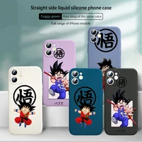 dragon ball cute goku for apple iphone 13 12 mini xs xr se 11 8 7 6 2020 pro max plus liquid silicone soft phone case