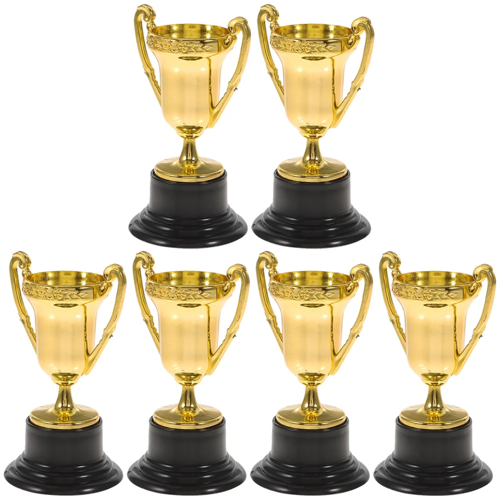 

6 Pcs Mini Trophy Prizes Award Trophies Kids Sports Party Favors Small Reward Plastic Children Tiny Soccer Cup