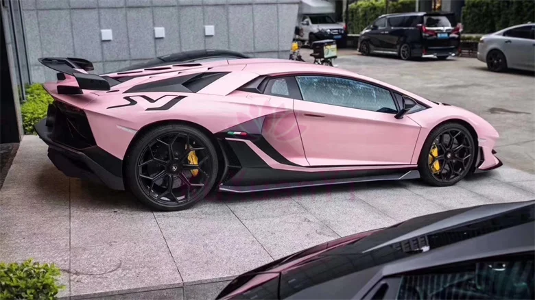Фото Для Lamborghini Aventador LP700 LP720: комплект обвеса SVJ из полукарбона, боковые юбки, передний и задний бамперы, спойлеры. №4