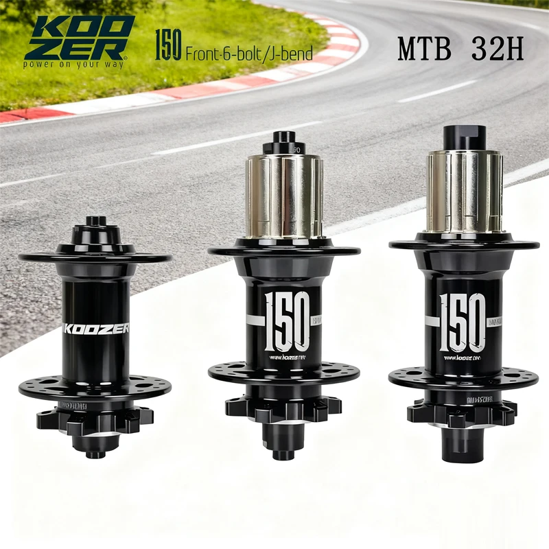 Фото Стальная велосипедная втулка Koozer 150 Cr-Mo: 32 отверстия, HG 8–12 скоростей, QR Boost Freehub — прочная для MTB и электронных велосипедов, детали велосипеда №2