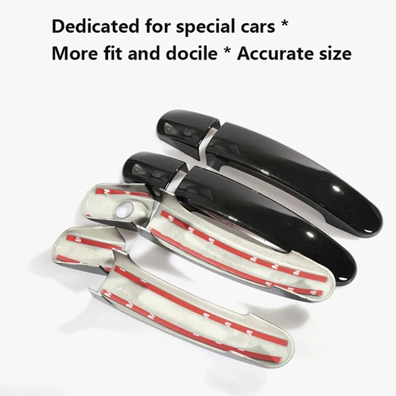 Чехлы на дверные ручки автомобиля подходят для Peugeot 508 W23 2010 ~ 2018 наклейка с защитой