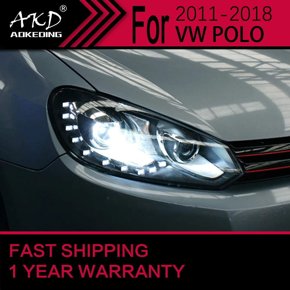 

Car Lights for VW POLO Headlight 2011-2018 Git Head Lamp Drl Projector Lens Automotive Accessories