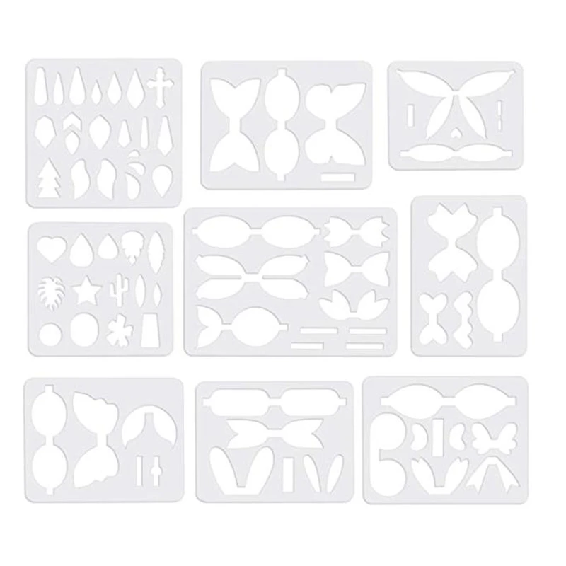 

9Pcs Christmas Kids DIY Crafts Templates Bow Tie Earring Making Templates Cutting Stencils