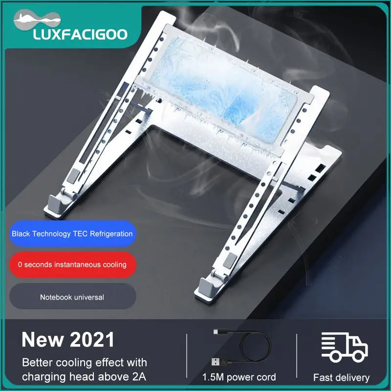 

Notebook Holder Table For Macbook Notebook Cooling Base Bracket Dual Fan Laptop Cooler Notebook Cooling Stand
