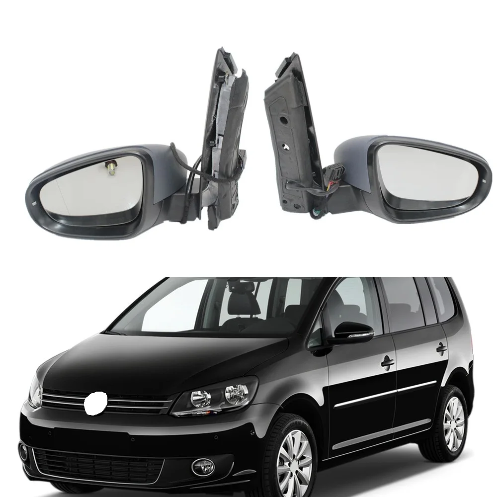 

Автомобильное зеркало для VW Touran MK2 Facelift 2011 2012 2013 2014 2015, автомобильный Стайлинг, электрическое регулируемое заднее зеркало с подогревом, 6PIN