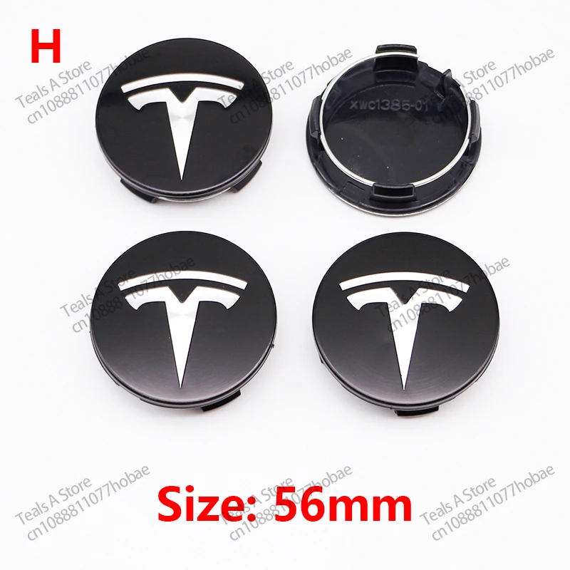 

56 мм, 4 шт., подходит для оригинальной крышки ступицы колеса Tesla Model3 Model Y Model S X, центральная крышка ступицы колеса, логотип, автомобильные аксессуары