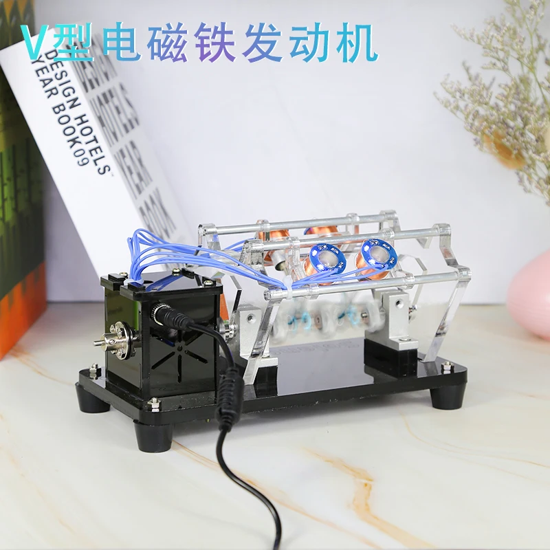 

Customized Motor Model Teaching Motor Toy Small Motor High Speed 5v Manual DIY V-type Electromagnet Engine