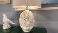 wholesale hotel home living room bedside decorative coastal shell luxury table lamps