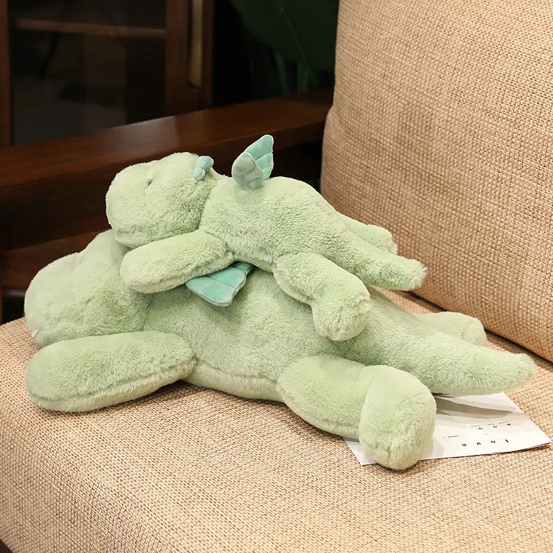 Мягкие супер милые Мультяшные зеленые динозавры с крыльями плюшевые игрушки