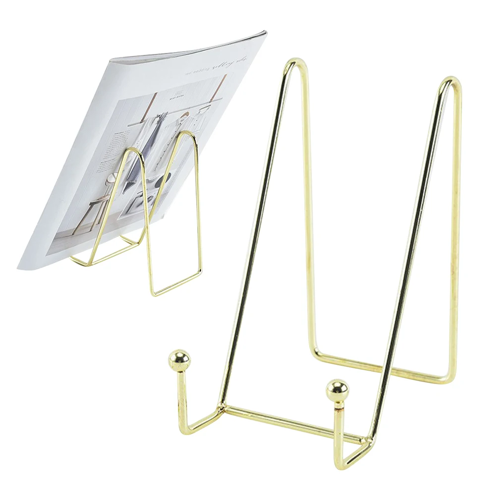 

8pcs Iron Frame Storage Plate Picture Bowl Multifunctional Magazine Holder Display Stand Artistic Work Easel Home Decoration
