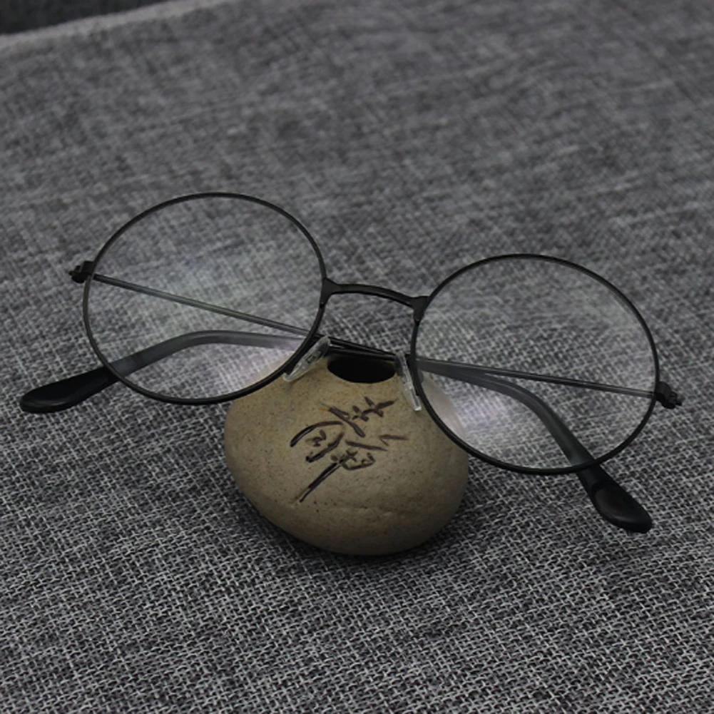 Vintage Round Glasses Clear Lens INS Fashion Gold Round Metal Frame Glasses Optical Men Women Eyeglass Frame Fake Glasses YZL