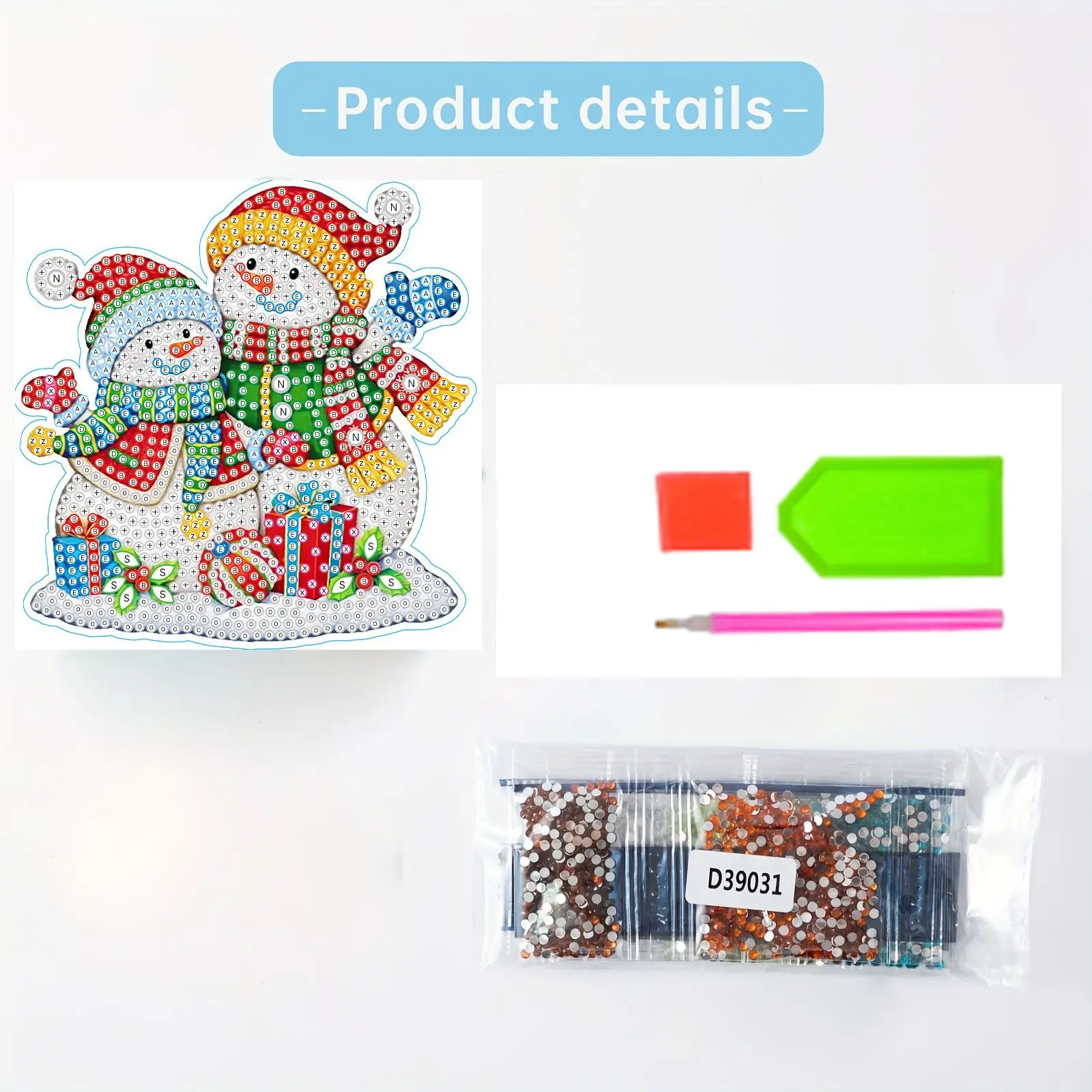 Мультфильм Санта-Клаус Снеговик алмазная живопись бесплатные наклейки DIY