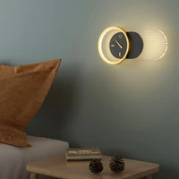 modern led led wall lamps for home entrance bedroom living room luster clock shape ac85 260v dropshipping indoor lighting lights