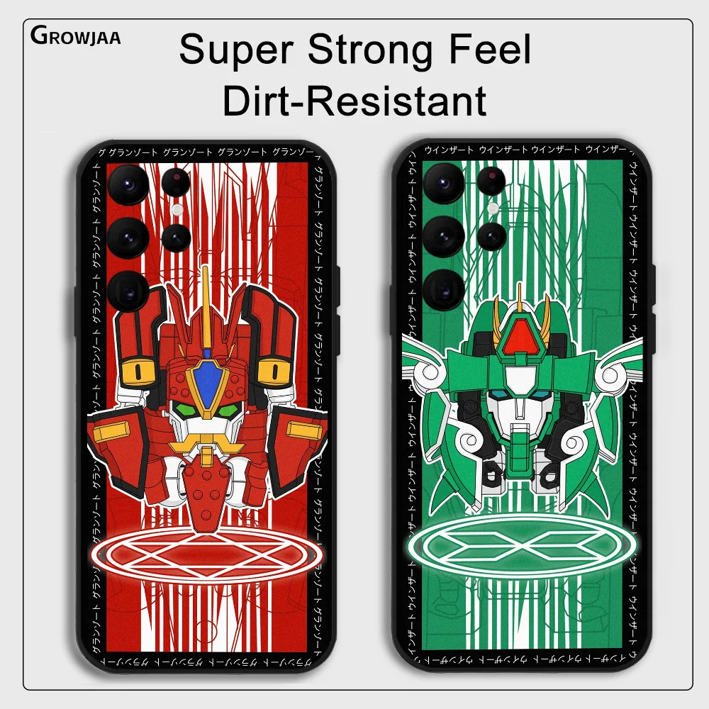 M-Mado King G-Granzort Phone Case for Samsung Galaxy S24 Ultra S22 S23 S21 S20 5G Protective Silicone TPU Funda