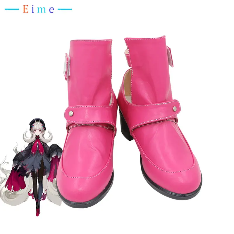 

Reimu Endou Cosplay Shoes PU Leather Shoes Halloween Carnival Boots Vtuber Cosplay Prop Custom Made