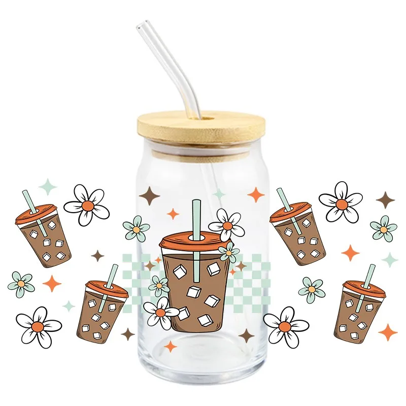 

UV DTF 3D наклейки для стакана 16 унций