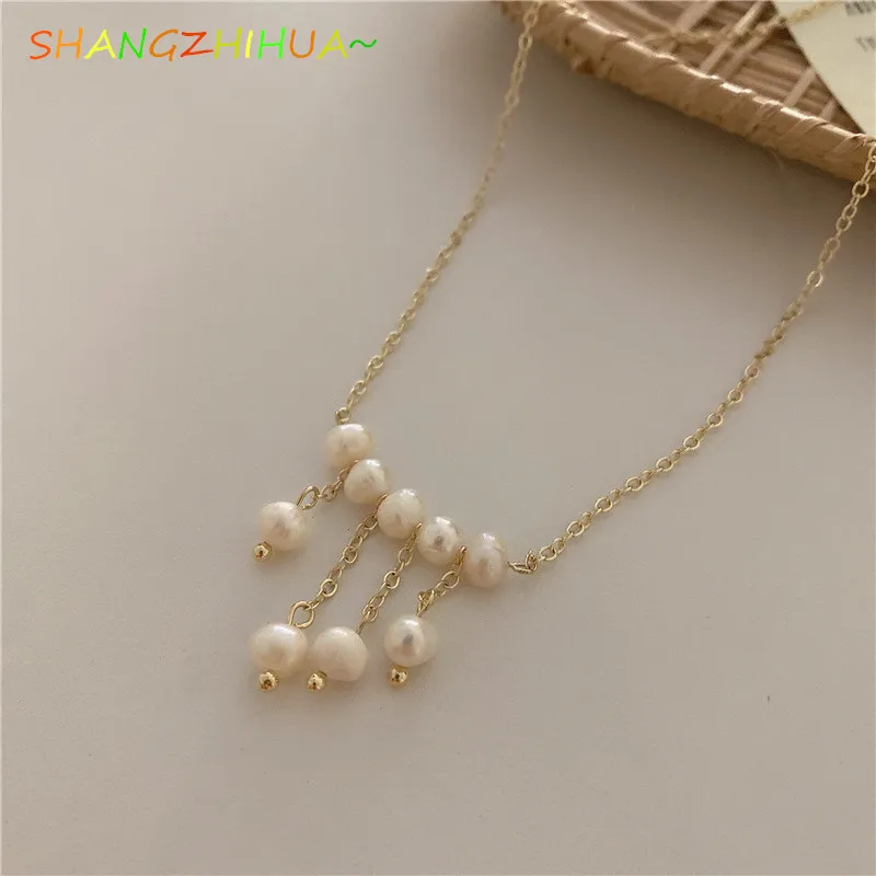 

Vintage Baroque Natural Freshwater Pearl Pendant Necklace For Women 2022 New Fashion Unusual Jewelry Pearl Gift Accessories