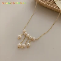 vintage baroque natural freshwater pearl pendant necklace for women 2022 new fashion unusual jewelry pearl gift accessories