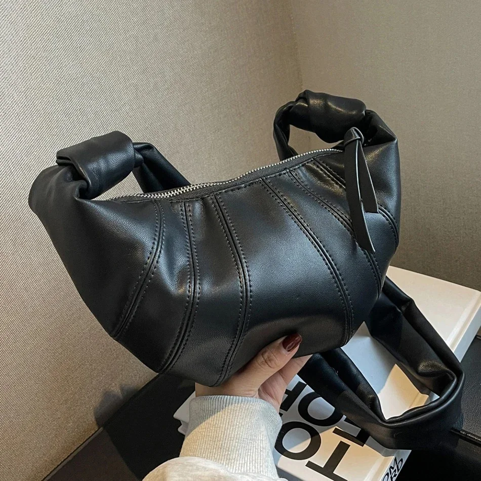

Top New Female Bag Designer Shoulder Luxury 2023 Fashion Soft Moon Half Crossbody For Leather Hobos Quality Bags Women Handbags