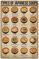 tin signs types of japanese soups rusty vintage metal tin sign for men womenwall decor for barsrestaurantscafes pubs8x12 inc